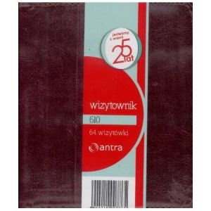 Wizytownik Antra dwuklatkowy 610 Brązowy, na 64 wizytówki